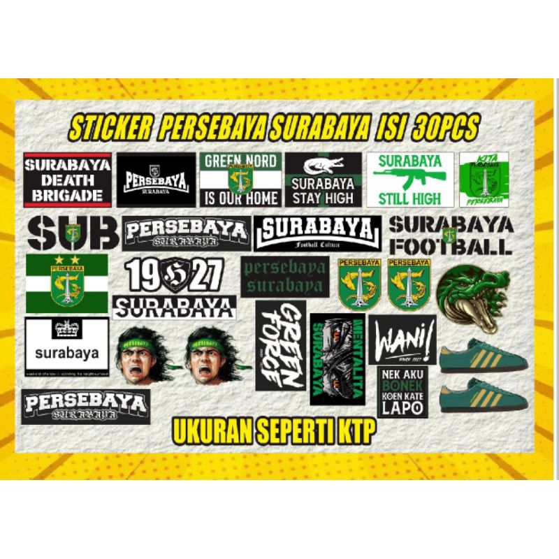 PERSEBAYA STORE, STICKER + POSTER + BENDERA + TOTEBAG + LANYARD + MINIFLAG PERSEBAYA SURABAYA GREENF