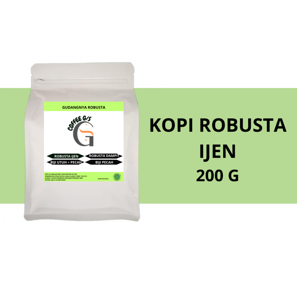 

COFFEE G/S Kopi Robusta Ijen 200g Biji Dan Bubuk