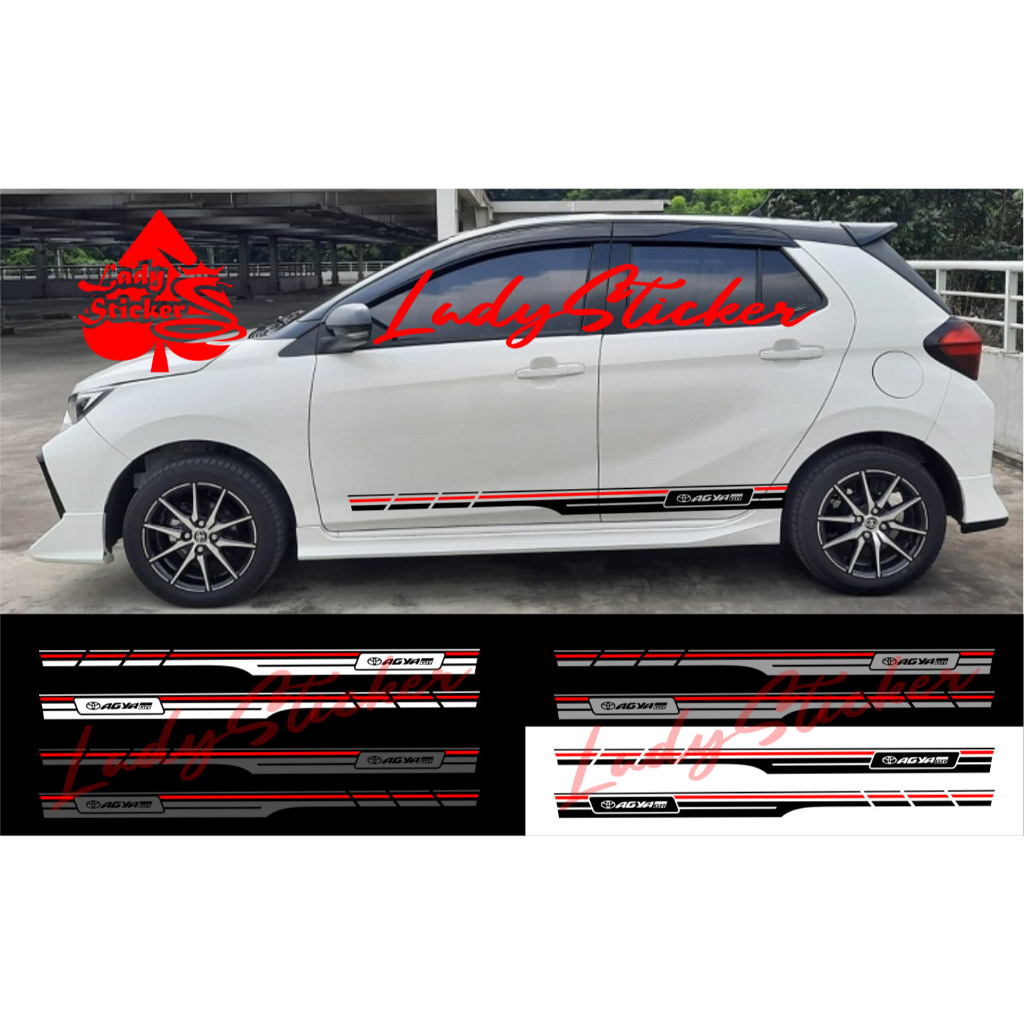 Sticker stiker mobil agya gr cutting sticker mobil toyota agya gr