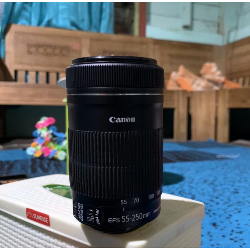 Lensa Tele Canon 55-250mm is STM