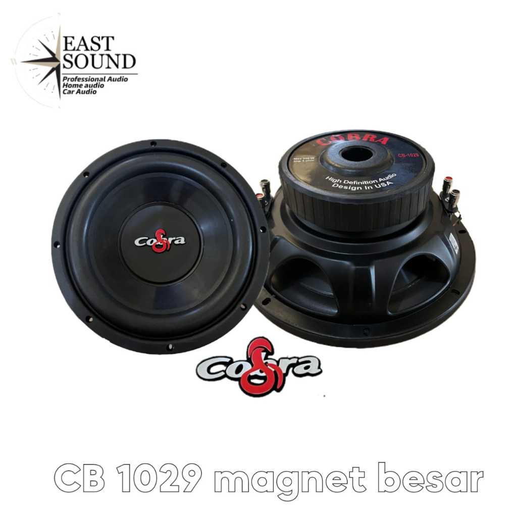 SUBWOOFER COBRA 10 INCH CB 1029 DC DOUBLE COIL MAGNET BESAR
