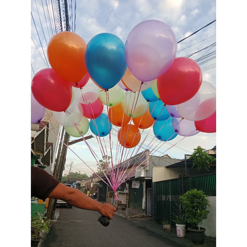 BALON GAS HELIUM/BALON TERBANG/BALON UDARA/ACARA ULANG TAHUN/VALENTINE DAY/PELEPASAN BALON/PENERBANG