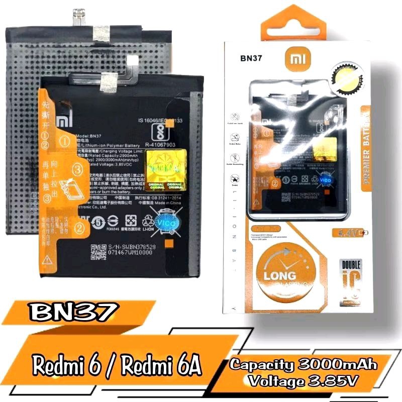 Baterai Battery Xiaomi ORIGINAL BN37 For Xiaomi Redmi 6/6A/6 Pro BN37 ORIGINAL