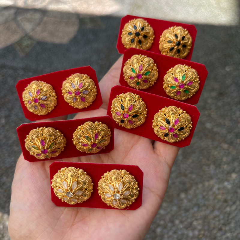 Sumpel Tembaga Bunga Tebal /  Giwang bali