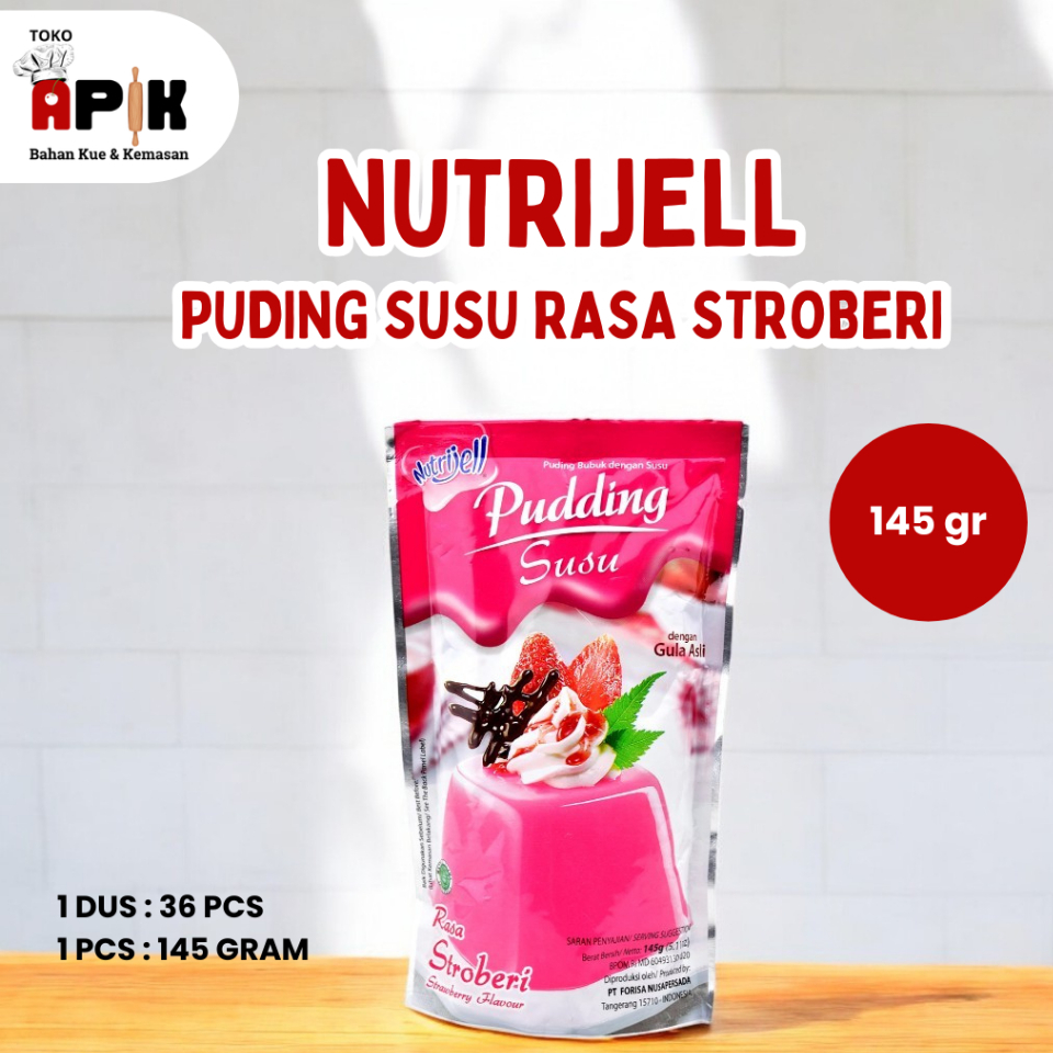 

NUTRIJELL PUDING SUSU / PUDING SUSU NUTRIJEL145GR RASA STRAWBERRY / CARAMEL / VANILLA / COKELAT / CAPPUCINO / MANGGA / MELON