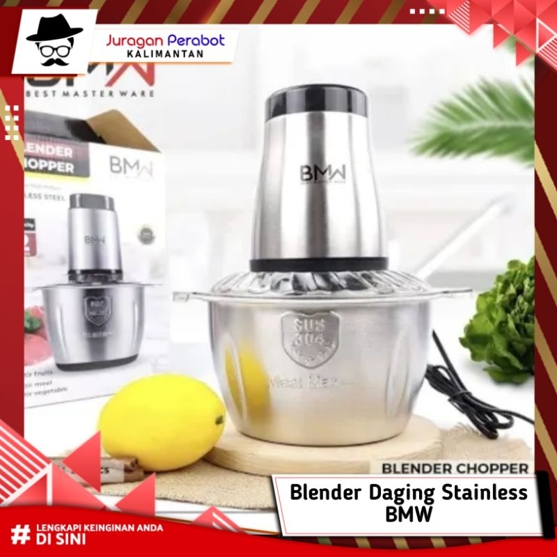Blender Daging Stainless BMW / Blender  Hijau serbaguna 2 Liter / Blender Stainless Macam Macam Mere