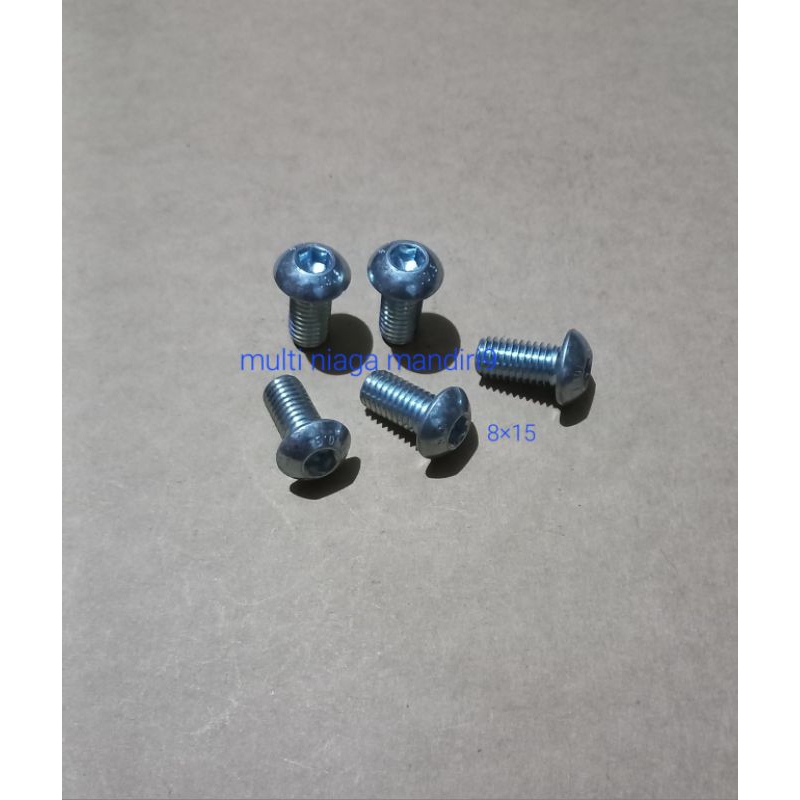 ( satuan ) baut L button panjang 1.5 cm / baut l topi mexsiko besi galvanis anti karat / baut L butt