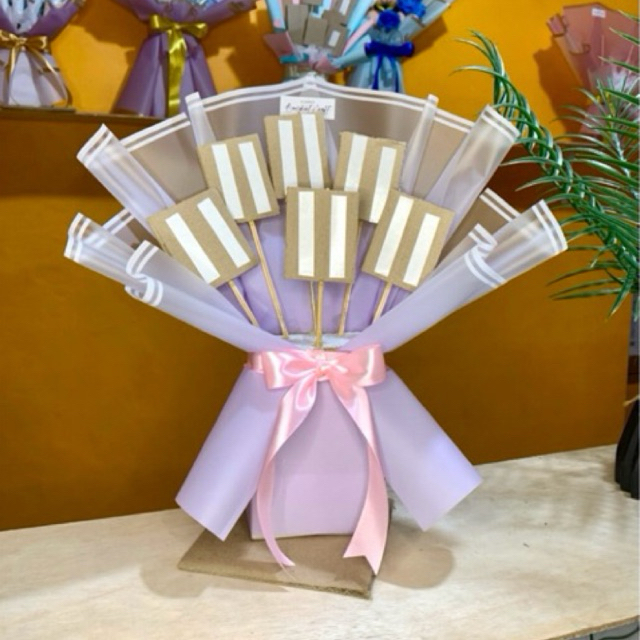 Buket Kosongan bisa diisi apa aja - Snack, Polaroid, Cokelat, Kopi, Rokok, dll