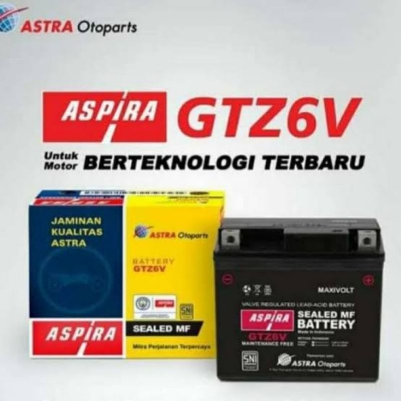AKI ASPIRA GTZ6V MF ORIGINAL ASTRA VARIO 125/150 PCX