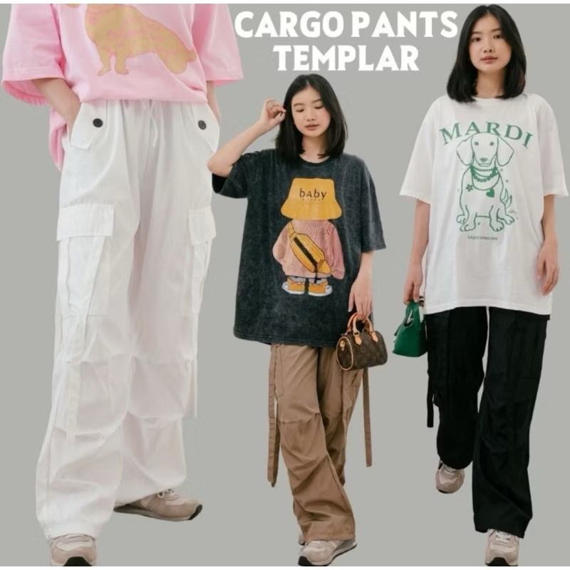 - BANGKOK MEDAN - READY CARGO PANTS TEMPLAR / CELANA JOGGER / CELANA CARGO WANITA