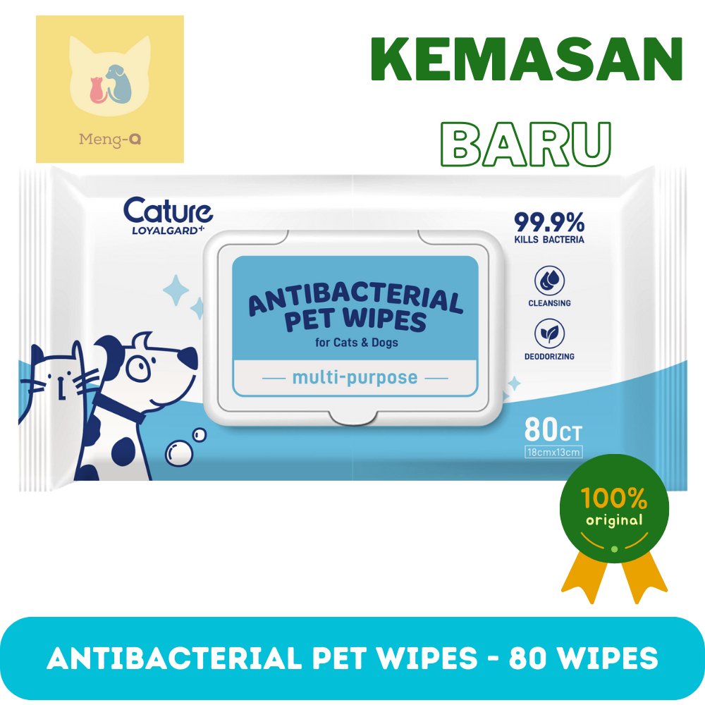Cature Antibacterial Pet Wet Wipes -Tisu Basah Antibakteri untuk Hewan - 80 Wipes