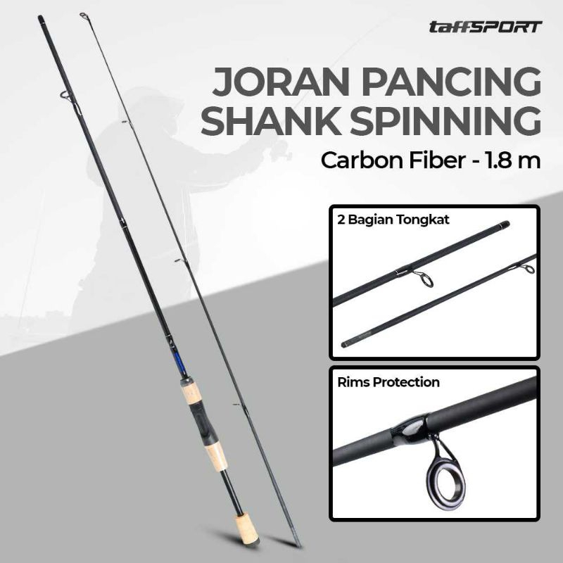 Joran Gagang Tongkat Walesan Alat Pancing Ikan Laut Murah Carbon Fiber Solid Lentur Antena Telescopi