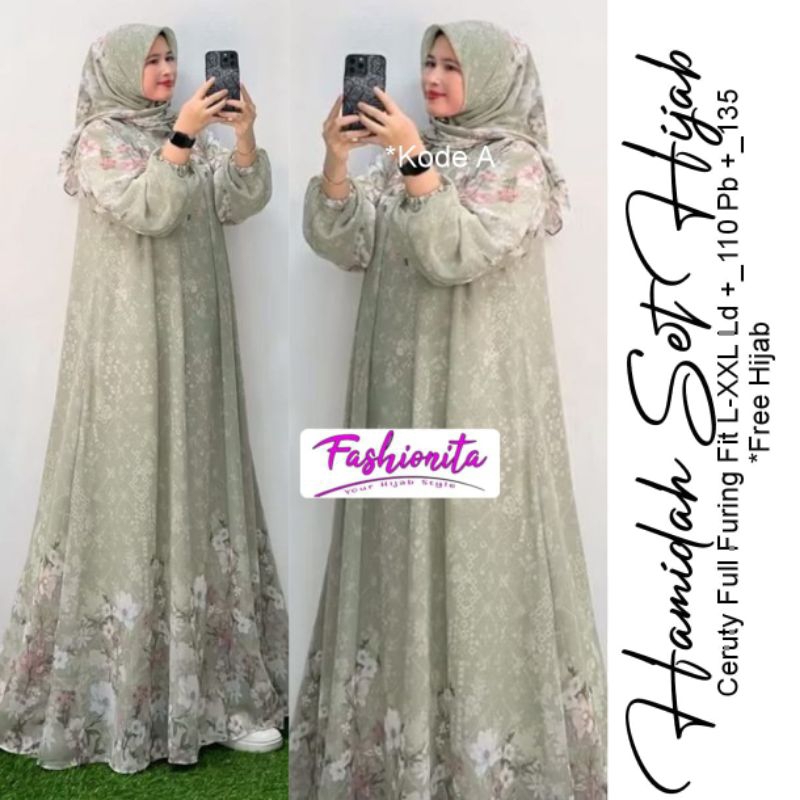 gamis wanita free hijab hamidah