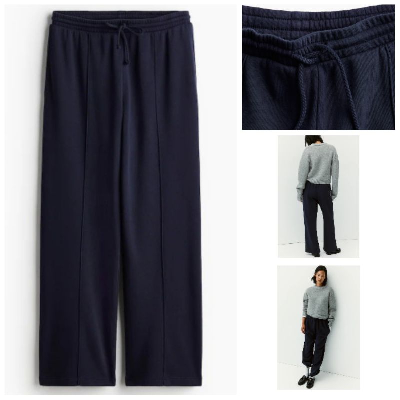 Celana Panjang Longgar HM Sweatpants Wanita Dewasa Warna Navy new(size XS,S,L,XL,XXL)