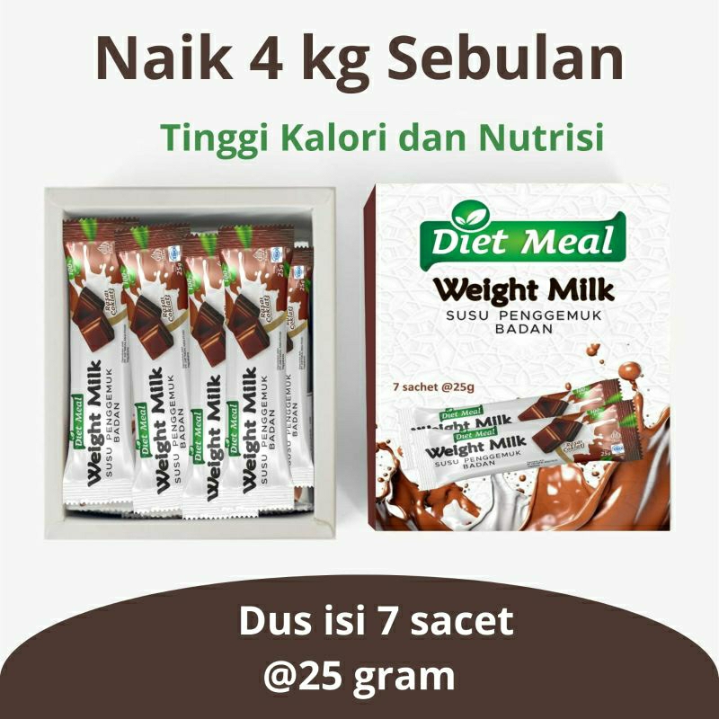 

susu penggemuk WEIGHTMILK dietmeal sacet 25 gram