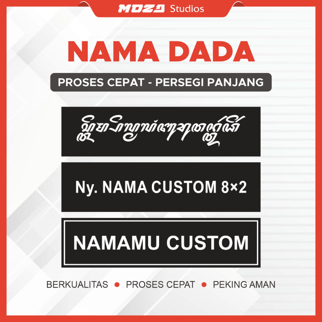 

Name Tag - Nama Dada - Grafir Laser - Akrilik Persegi Panjang