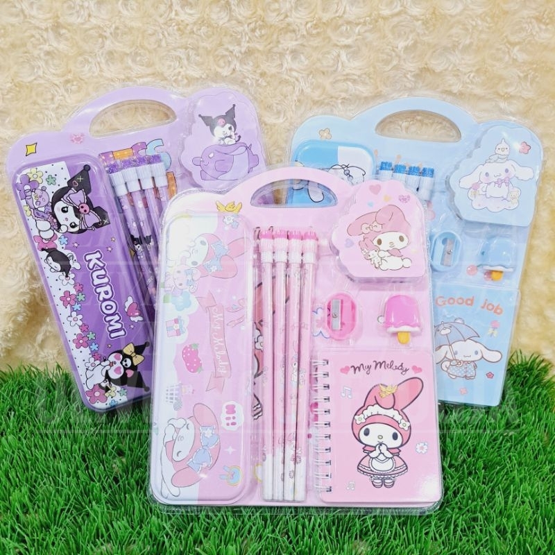 

Stationary Set Kuromi 6606 Stationary Set My Melody Stationary Set Cinnamoroll 5in1