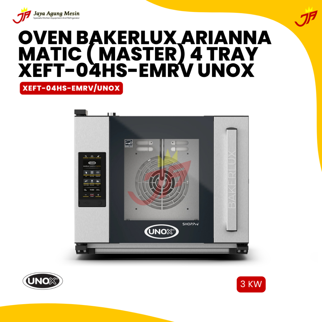 UNOX OVEN BAKERLUX ARIANNA MATIC ( MASTER) 4 TRAY XEFR-04HS-EMRV UNOX
