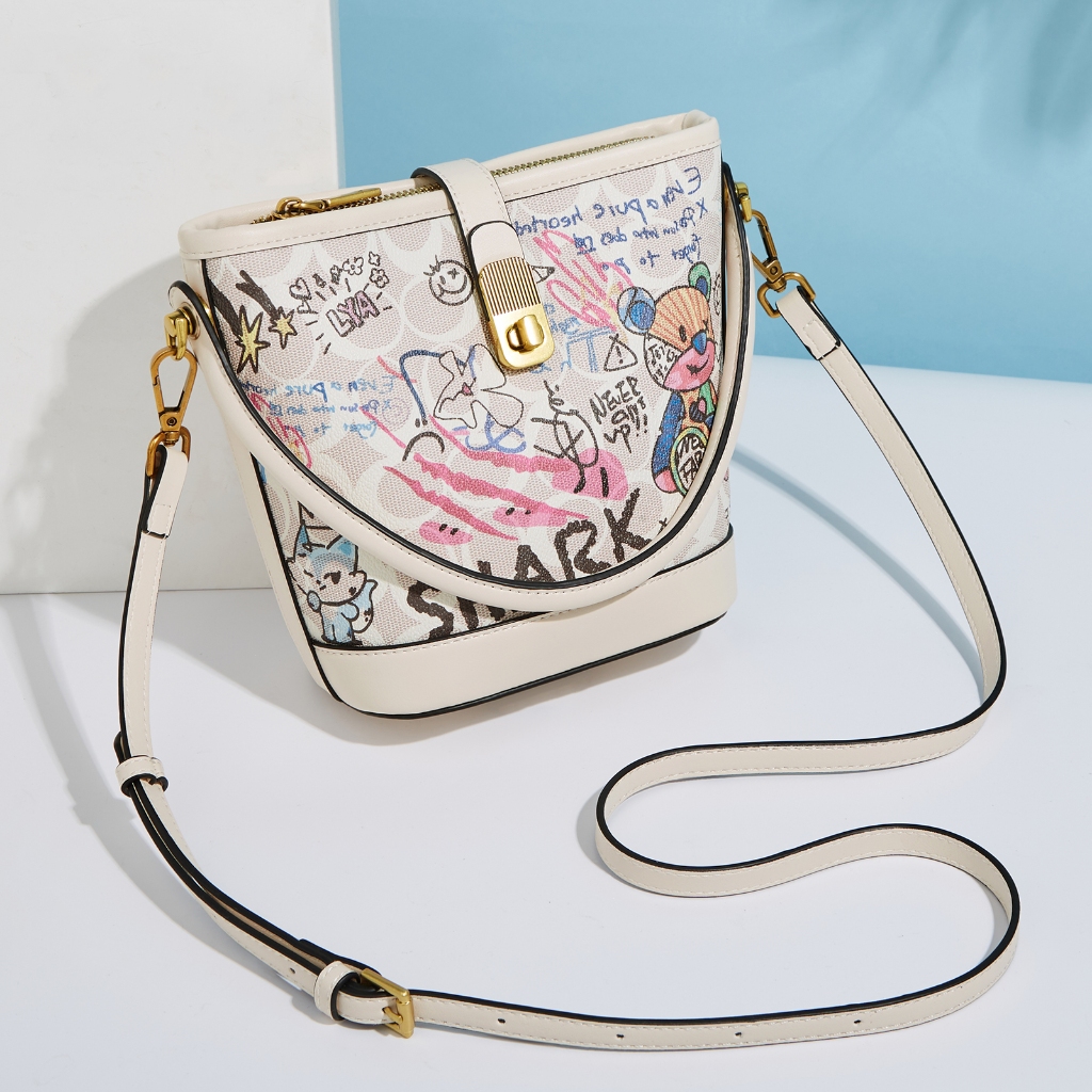 PROMO TERBARU NEW DEALS FOXER TAS BAHU WANITA TAS BUCKET GRAFITI TAS TANGAN FASHION TAS WANITA