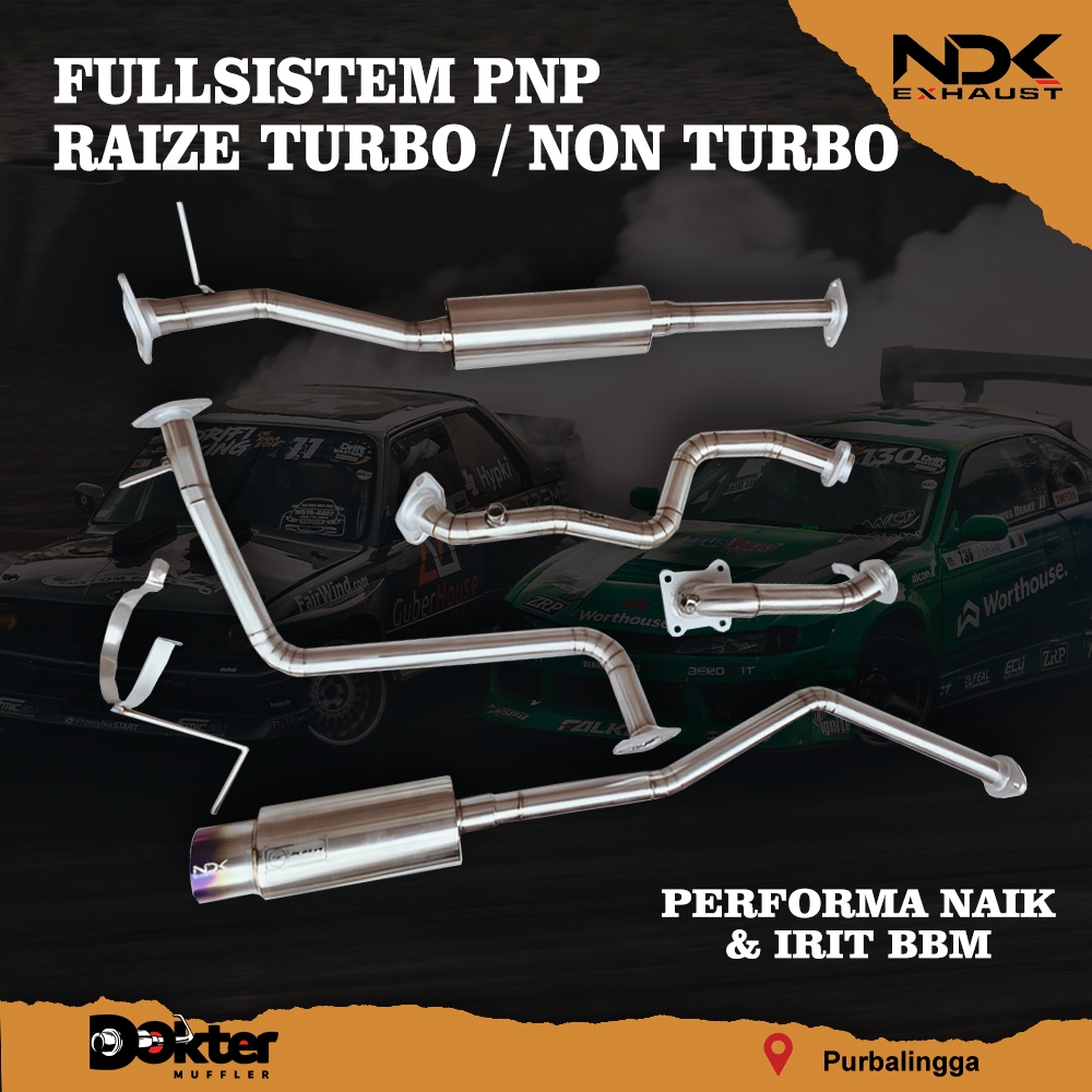 FULLSISTEM PNP KNALPOT RACING MOBIL RAIZE TURBO / NON TURBO FULLSISTEM BASS ADEM NDK EXHAUST
