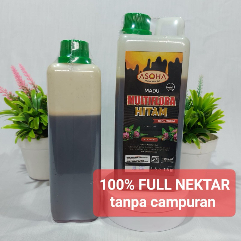

ASOHA Madu Multiflora Hitam 1kg | FULL NEKTAR | 100%Grade A | NO TIPU-TIPU | Madu Asli | Madu Murni