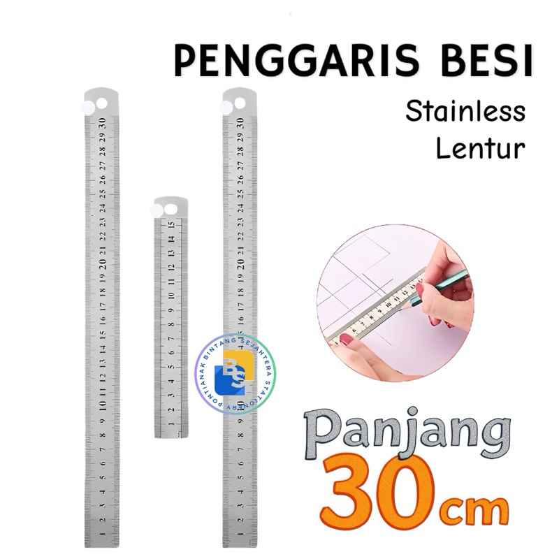 

1 Pcs Penggaris Besi Lentur 30cm / Stainless Steel 30cm