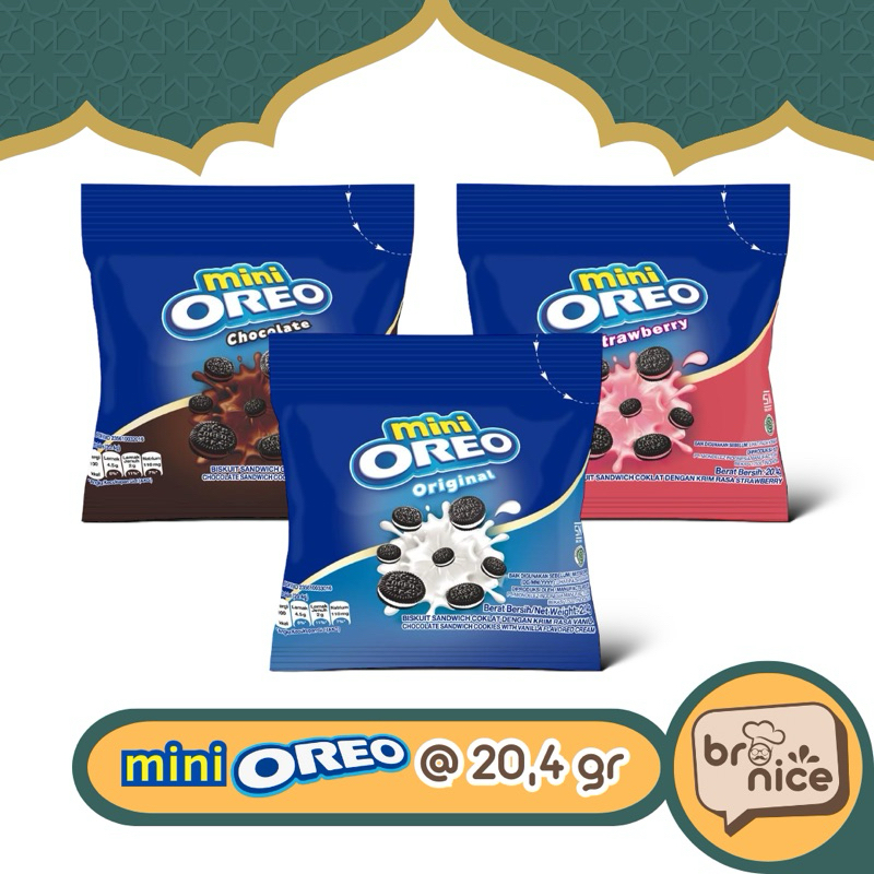 

Mini Oreo Biskuit Original, Chocolate dan Strawberry @20,4gr