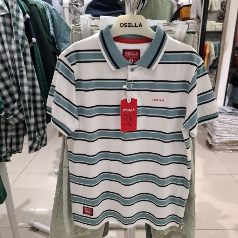 Baju Anak Laki Laki Polo Stripe White Untuk Anak Usia 4-14 Tahun Original
