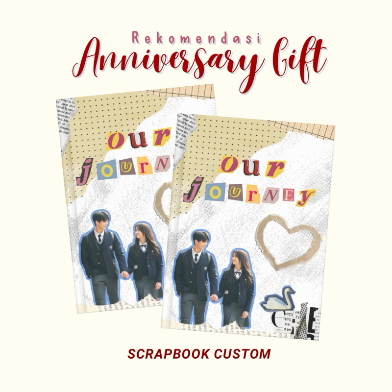 SCRAPBOOK SQUARE A5 CUSTOM | ANNIVERSARY BOOK | KADO ANNIVERSARY