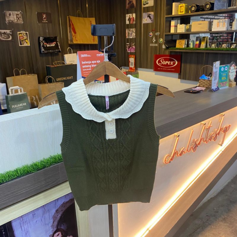 Colorbox Sweater knit Wanita - Hijau Armi