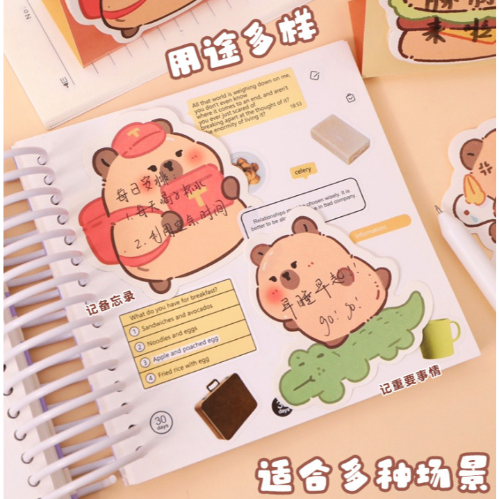 

HFM - Sticky notes maverick calf Memo tempel capybara lucu