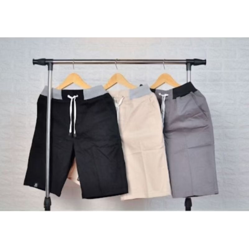 CELANA PENDEK PRIA KARET PINGGANG 27-38 STRETCH