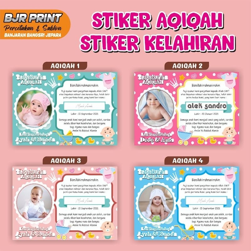 

Stiker Aqiqah / Stiker Bayi Murah