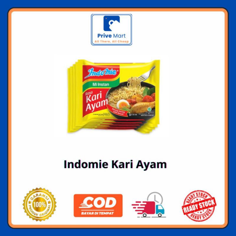 

Indomie Kuah Kari Ayam 72gr Prive Mart