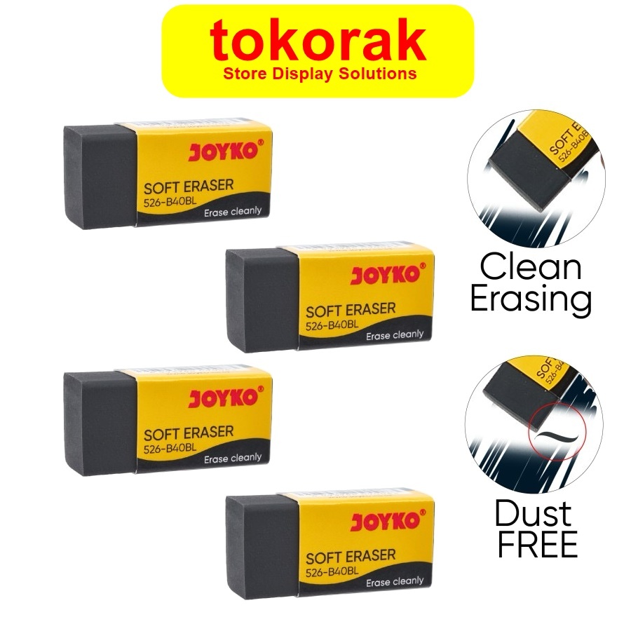 

PENGHAPUS PENSIL HITAM JOYKO ERASER 526-B40BL JOYKO BLACK ERASER 526 B40BL