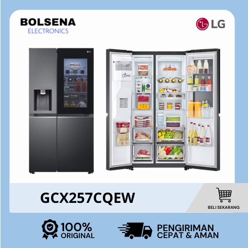 LG GC-X257CQEW KULKAS LG SIDE BY SIDE InstaView GCX257 GCX257CQEW