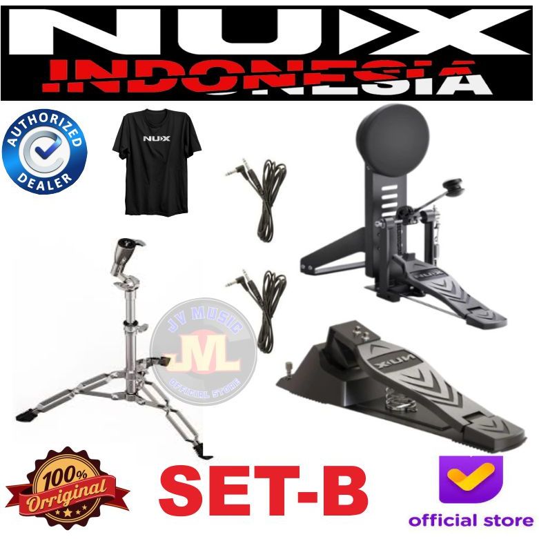 Nux DP2000 Paket Aksessories Digital Percussion Pad Kick Pedal & Hihat Control Pedal Nux DP-2000