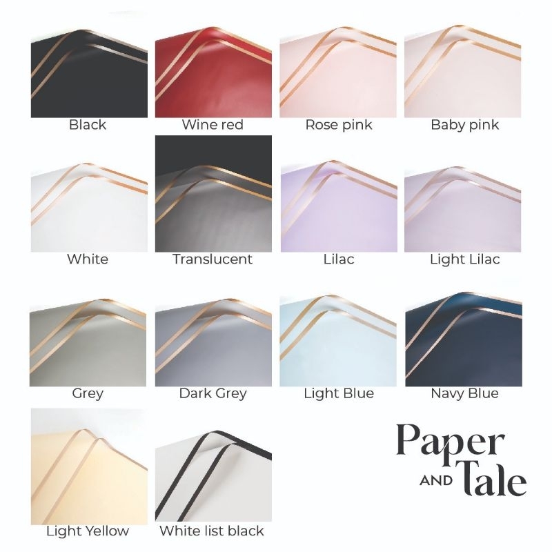 

[5 LEMBAR] GOLD LIST KERTAS BUKET BUNGA / FLOWER BOUQUET WRAPPING PAPER/ CELLOPHANE PAPER/ KERTAS CELOPANE