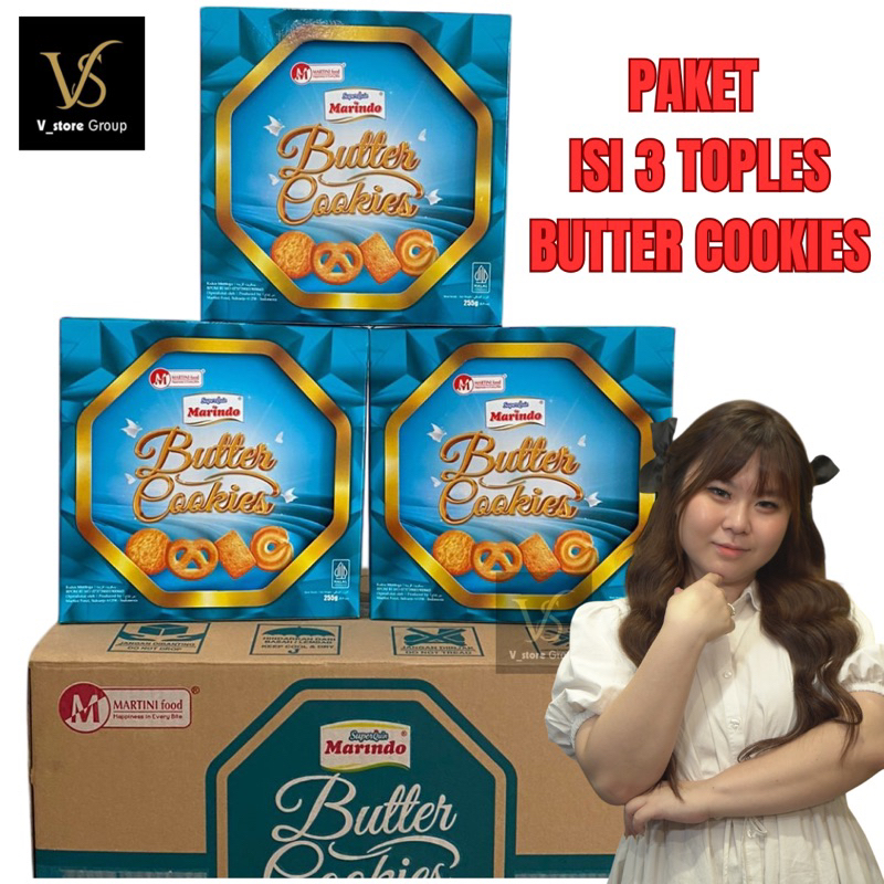 

(PAKET 3TOPLES) BUTTER COOKIES SUPERQUIN MARINDO DAPAT 3TOPLES MARTINI FOOD
