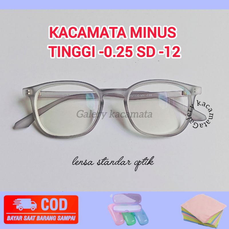 Kacamata Minus tinggi -0.25 s/d -12 Kacamata Minus Pria Wanita Kacamata Minus Lensa Tipis
