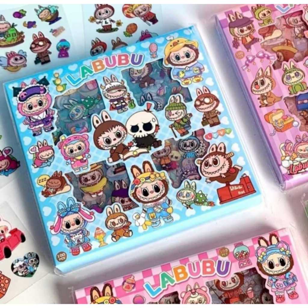 

Stiker 3D Labubu Isi 100 Pcs / Stiker Labubu Viral