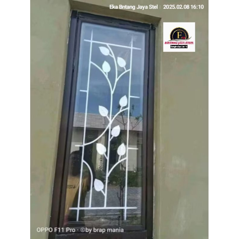 Teralis Pengaman Jendela Motif Daun Jeruk