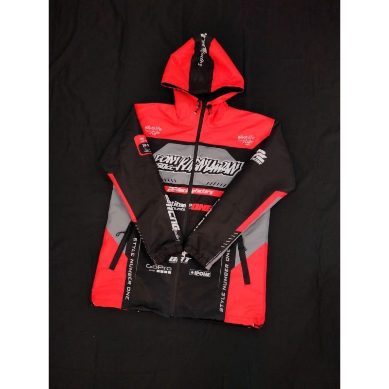 JAKET RACING PARASUT CUSTOM DESAIN SUKASUKA