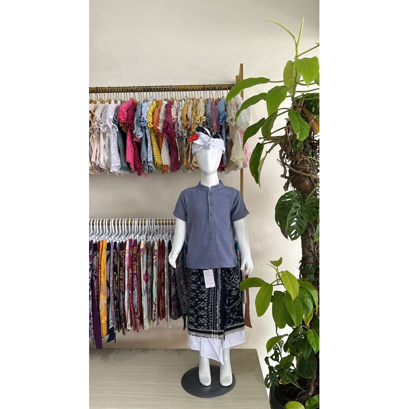 Kamen Saput Blengket Premium Daleman Putih (Set Udeng 1/2 jadi)