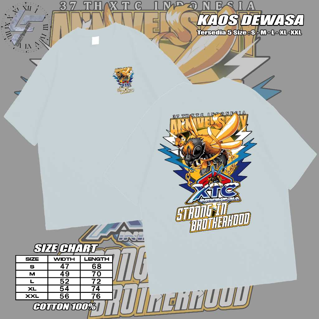 KAOS ANNIVERSARY XTC 37 TH BAJU XTC INDONESIA COTTON PE 30S