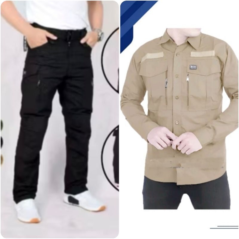 SETELAN KEMEJA W-TAC PANJANG DAN CELANA W-TAC/SETELAN KEMEJA W-TAC/SETELAN KEMEJA LAPANGAN/SETELAN K