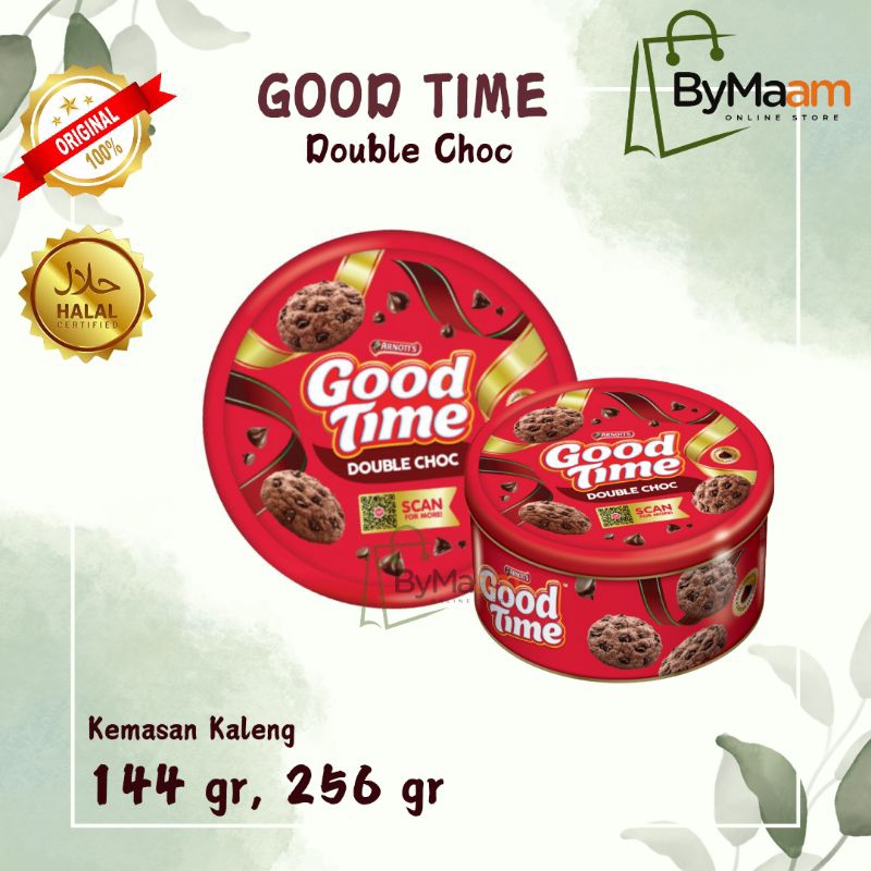 

Good Time Chochocips Kaleng 149 gr / 256 gr Biskuit Cookies Rasa Coklat Besar / Kecil