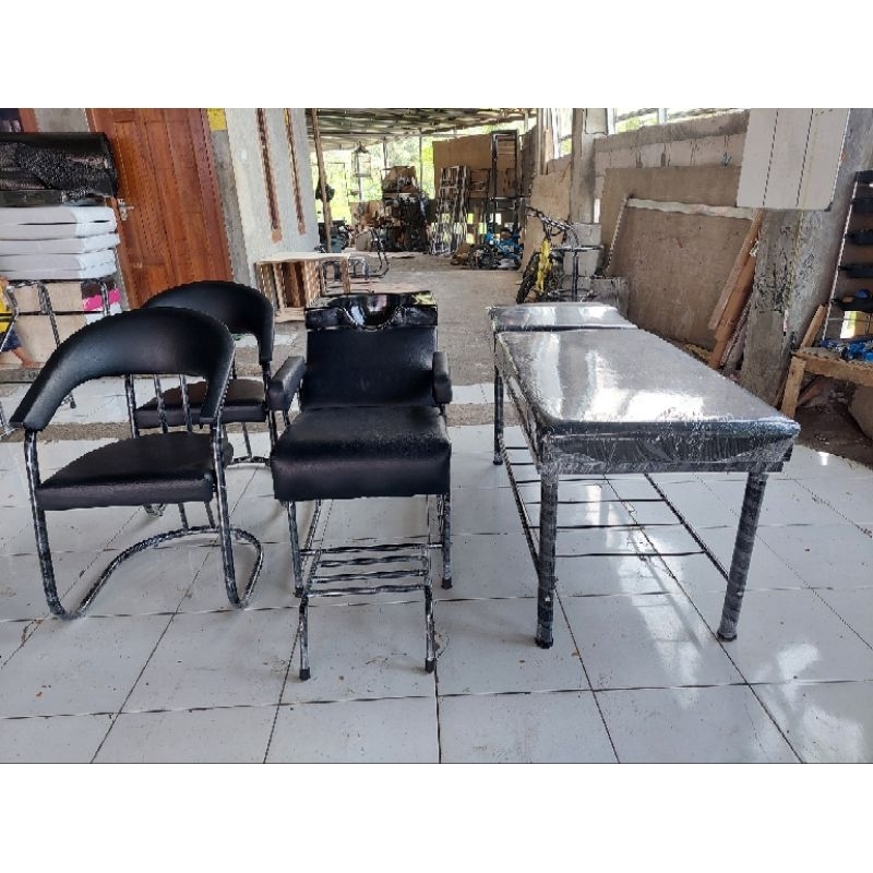 Paketan Murah Peralatan Salon Kecantikan/Kursi Salon 2/Kursi Keramas 1/Bed Facial Kotak 1/Murah Berk