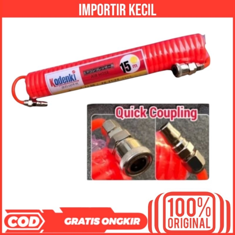 SELANG RECOLI 15 METER KODENKI SELANG ANGIN KOMPRESOR 15 METER