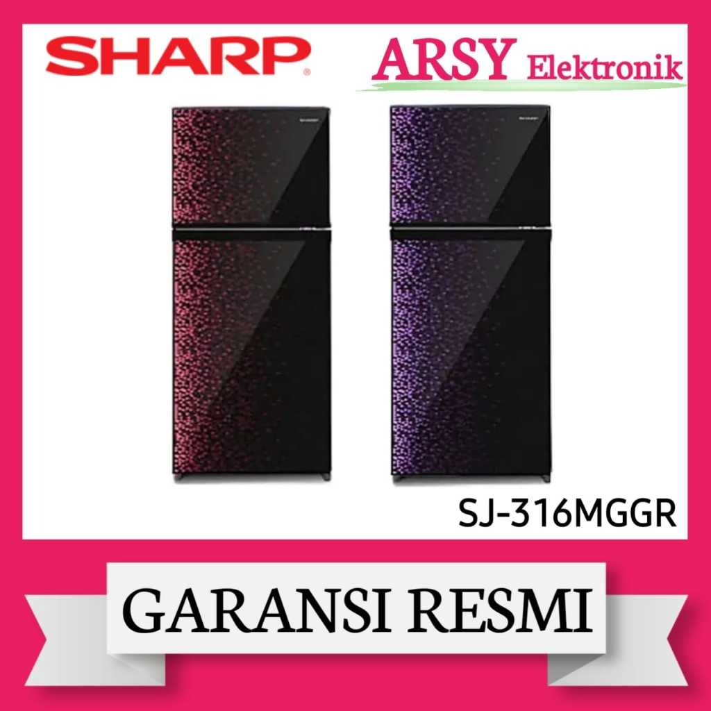KULKAS SHARP 2PINTU SJ-316MGGR/SHARP KULKAS 2PINTU SJ-316MGGR GARANSI RESMI
